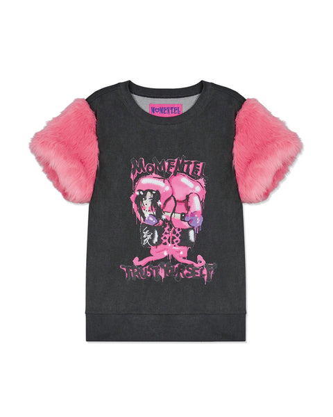 momentel BANDAGE T-Shirt半袖Tシャツ ピンク　チビt MOMENTEL / BANDAGE T-Shirt | I/O PORT