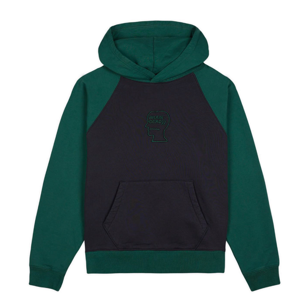 PIGMENT WASH LOGO HEAD RAGLAN HOODIE