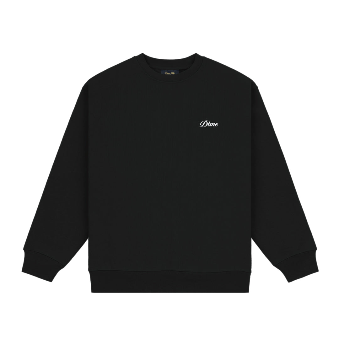 CURSIVE SMALL LOGO CREWNECK｜BLACK