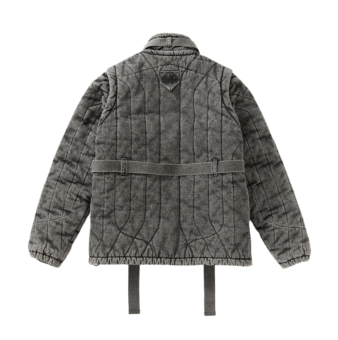 DENIM PUFF JACKET｜BLACK