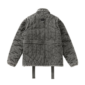 DENIM PUFF JACKET｜BLACK