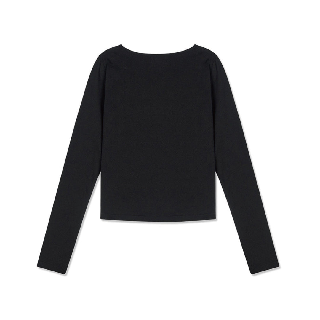 LOVE CITY BOAT NECK T-SHIRT｜BLACK