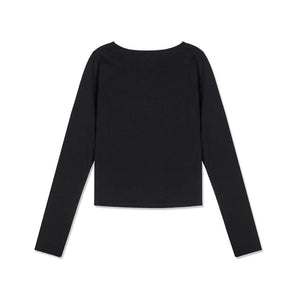 LOVE CITY BOAT NECK T-SHIRT｜BLACK