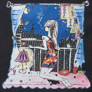 LOVE CITY BOAT NECK T-SHIRT｜BLACK