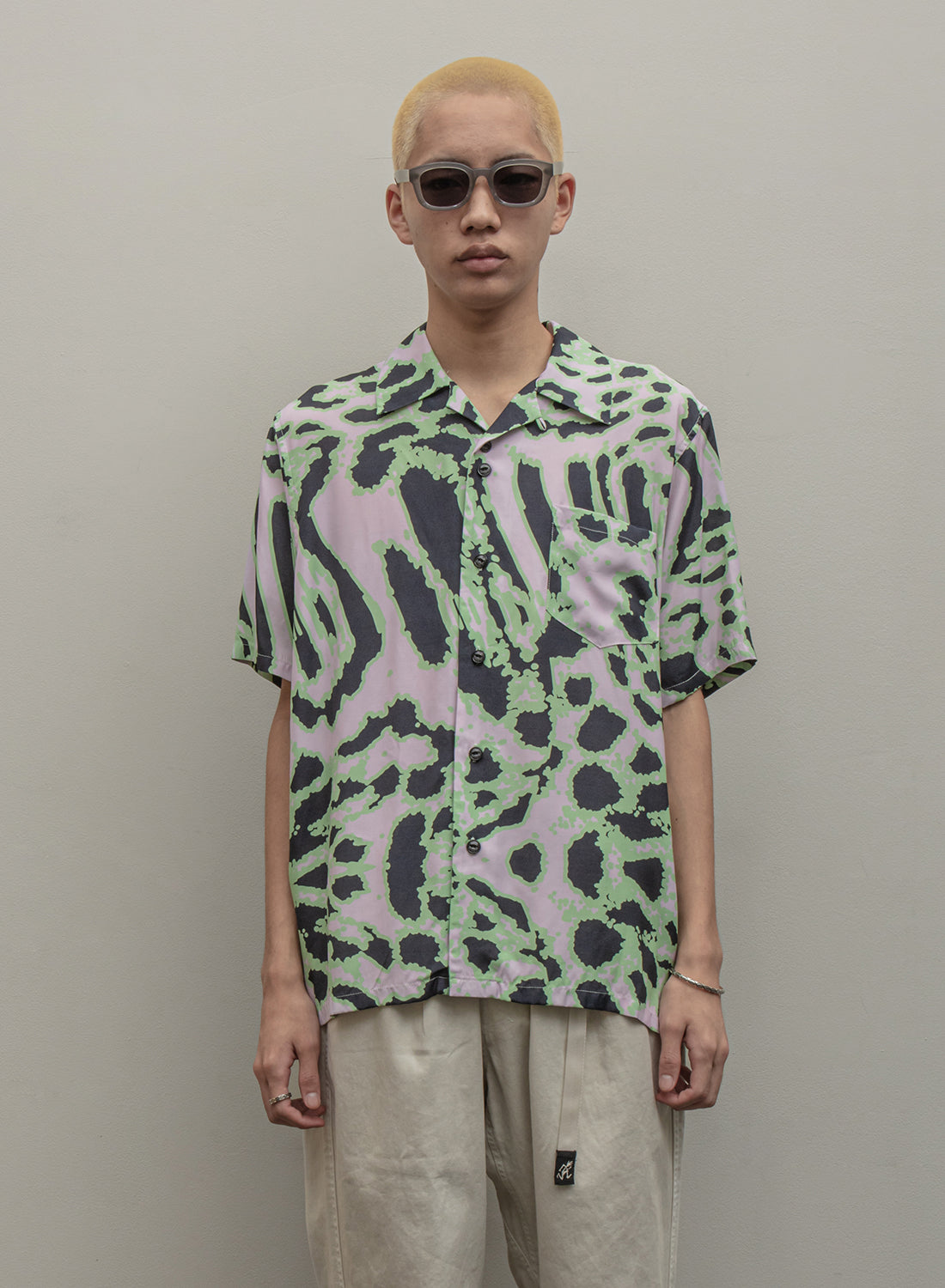 ACID ANIMAL RAYON SS SHIRT｜GREEN