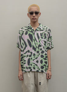 ACID ANIMAL RAYON SS SHIRT｜GREEN