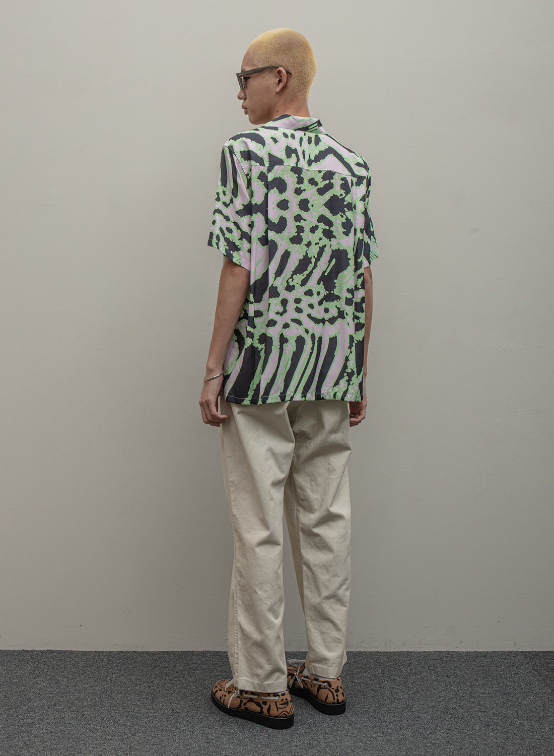 ACID ANIMAL RAYON SS SHIRT｜GREEN