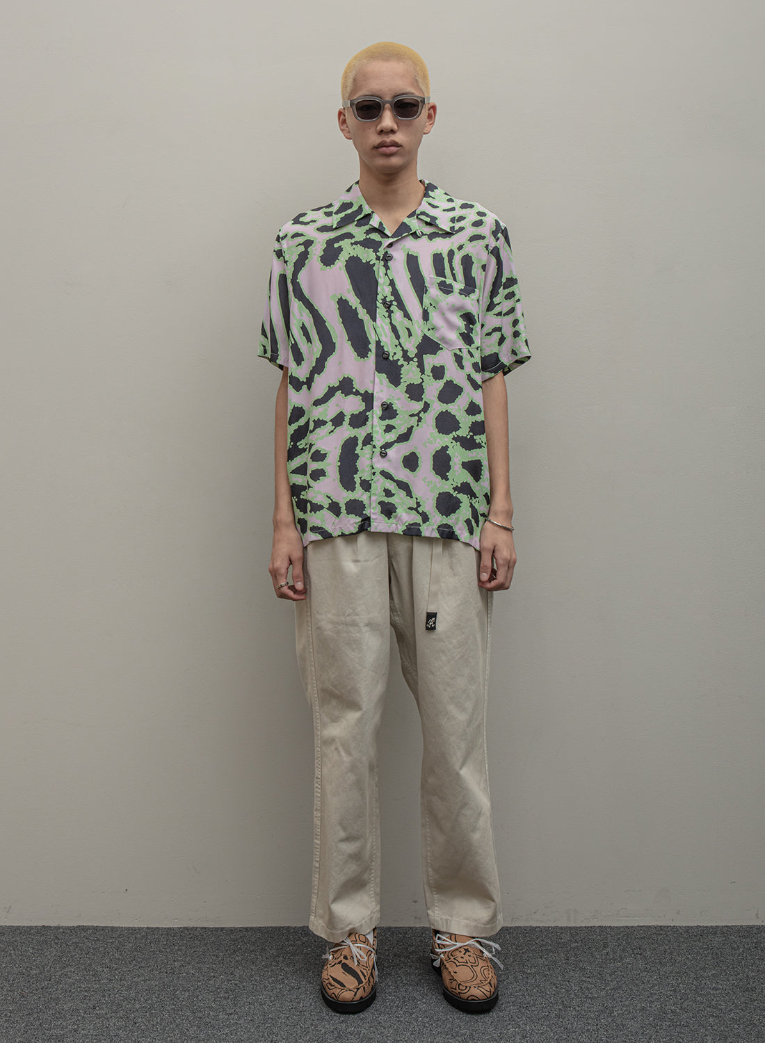 ACID ANIMAL RAYON SS SHIRT｜GREEN