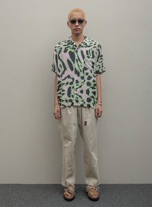 ACID ANIMAL RAYON SS SHIRT｜GREEN