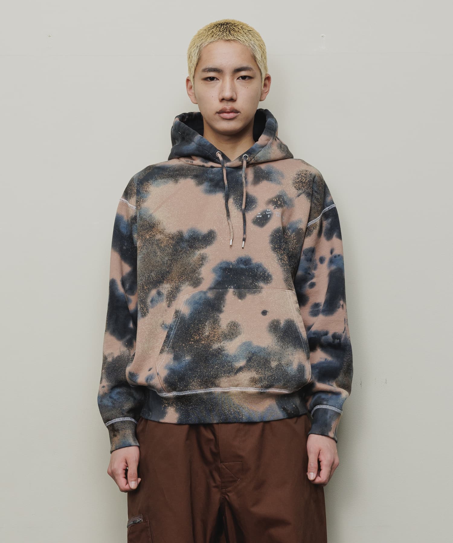 LOGO TIE DYE HOODIE｜COCOA