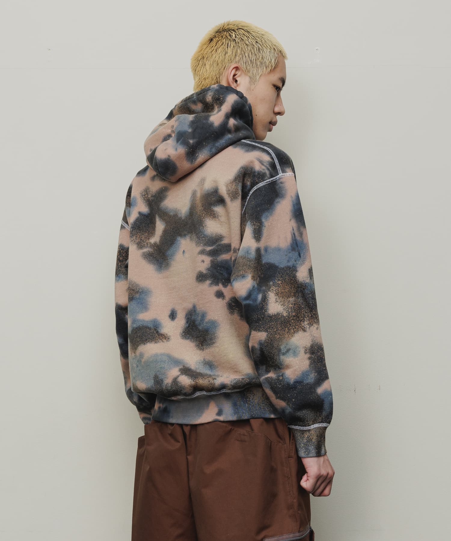 LOGO TIE DYE HOODIE｜COCOA