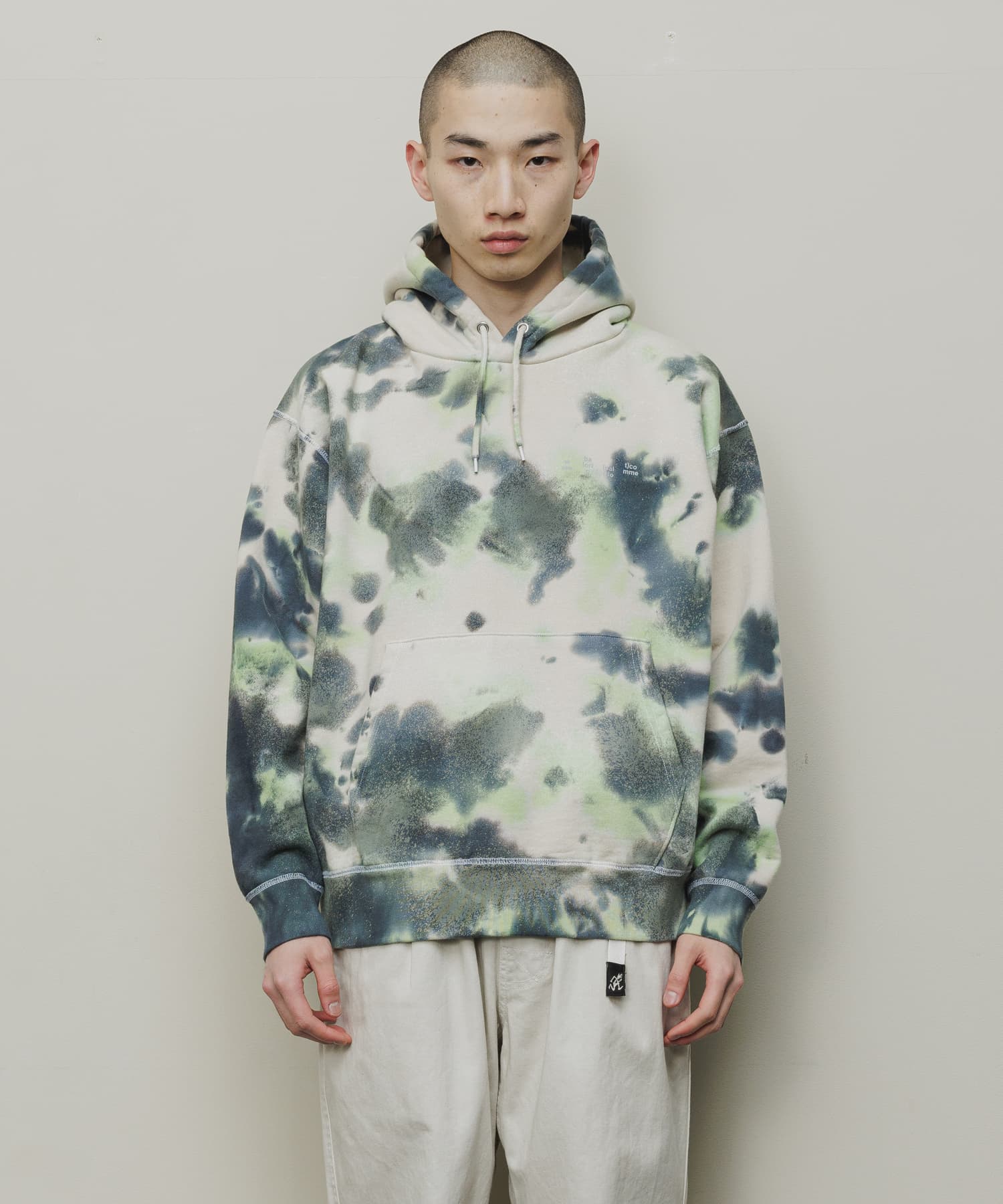 LOGO TIE DYE HOODIE｜GREEN