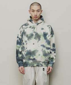 LOGO TIE DYE HOODIE｜GREEN