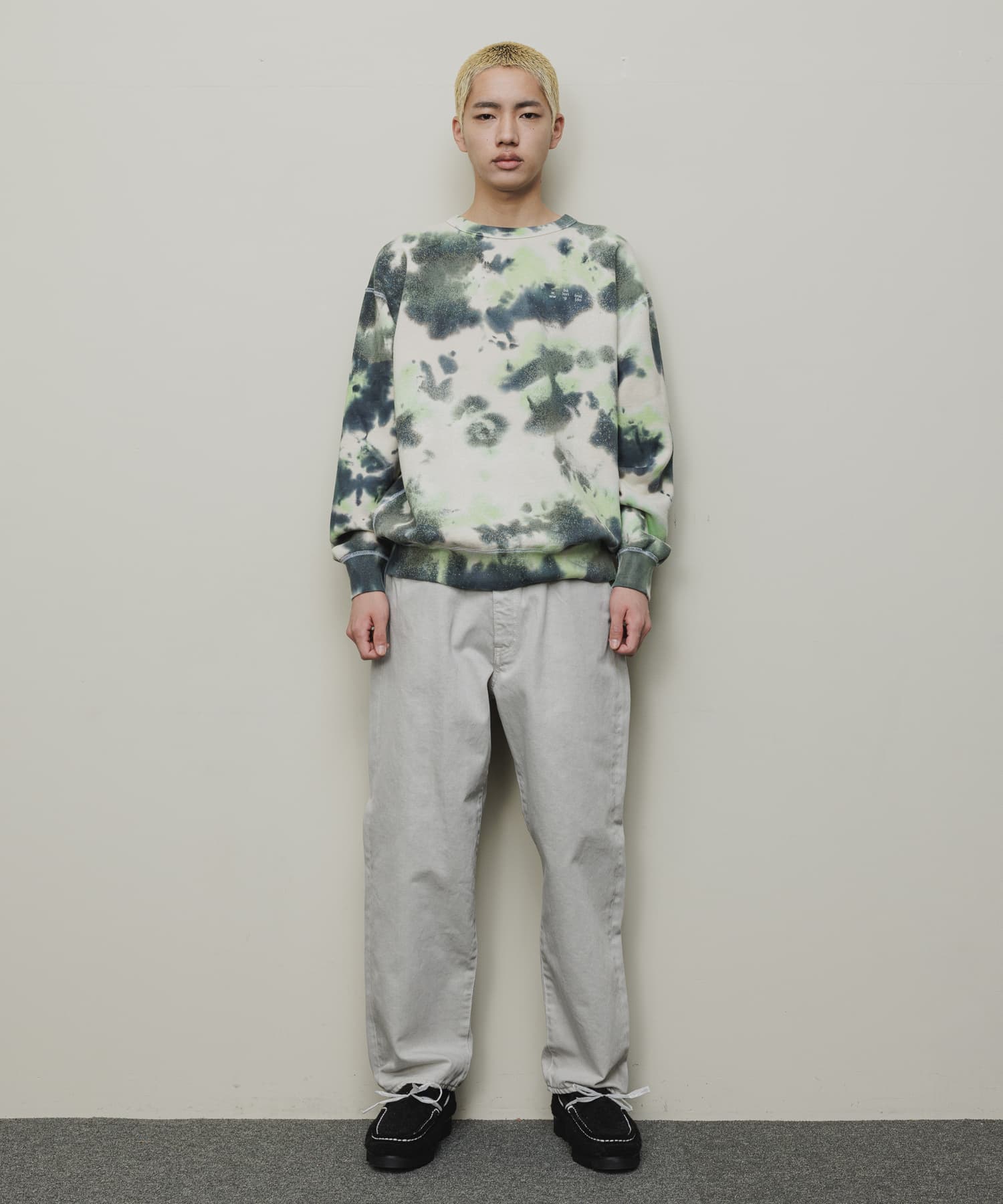 LOGO TIE DYE CREW｜GREEN