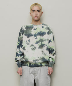LOGO TIE DYE CREW｜GREEN