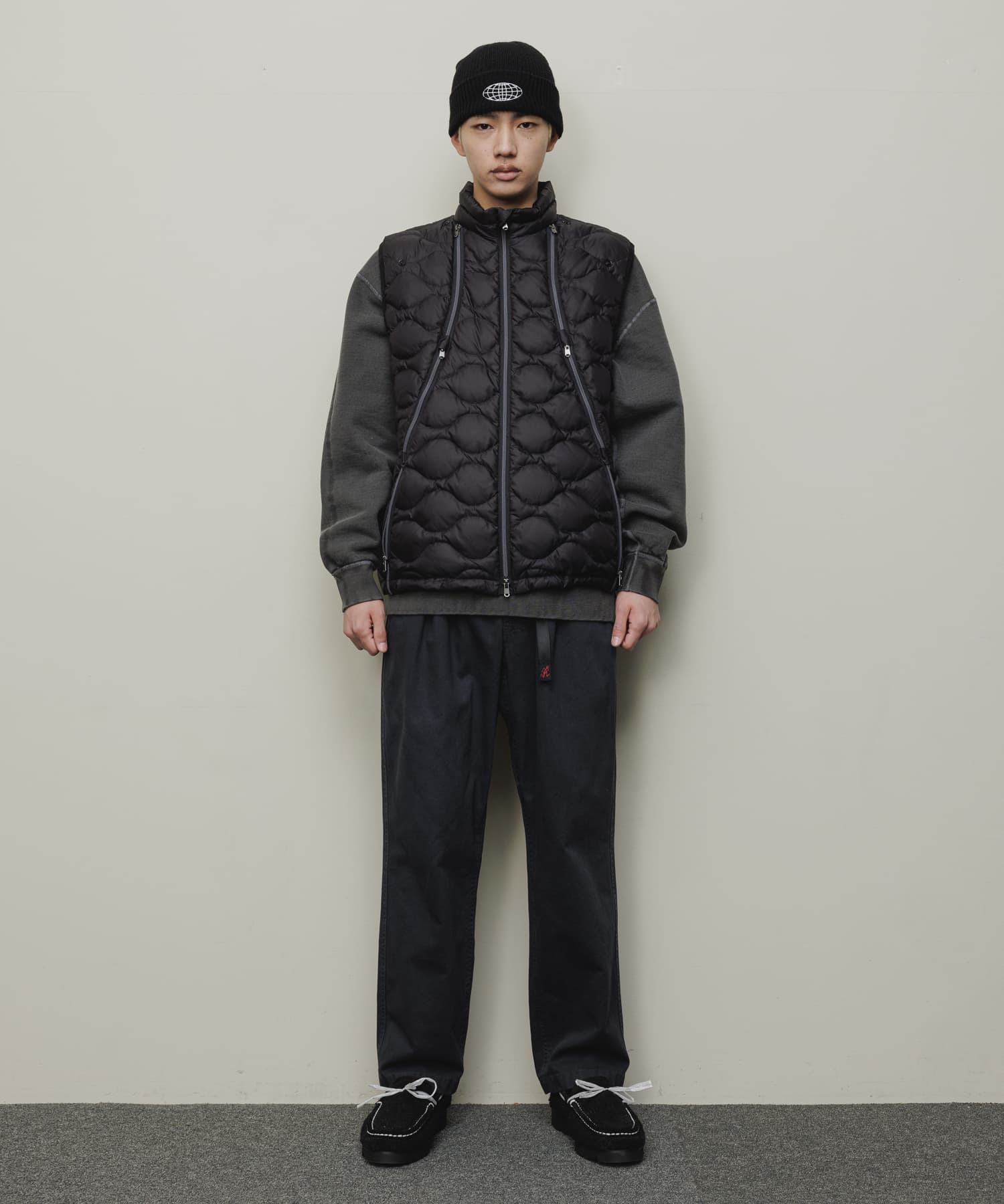 REMOVABLE SLEEVE DOWN JACKET｜BLACK
