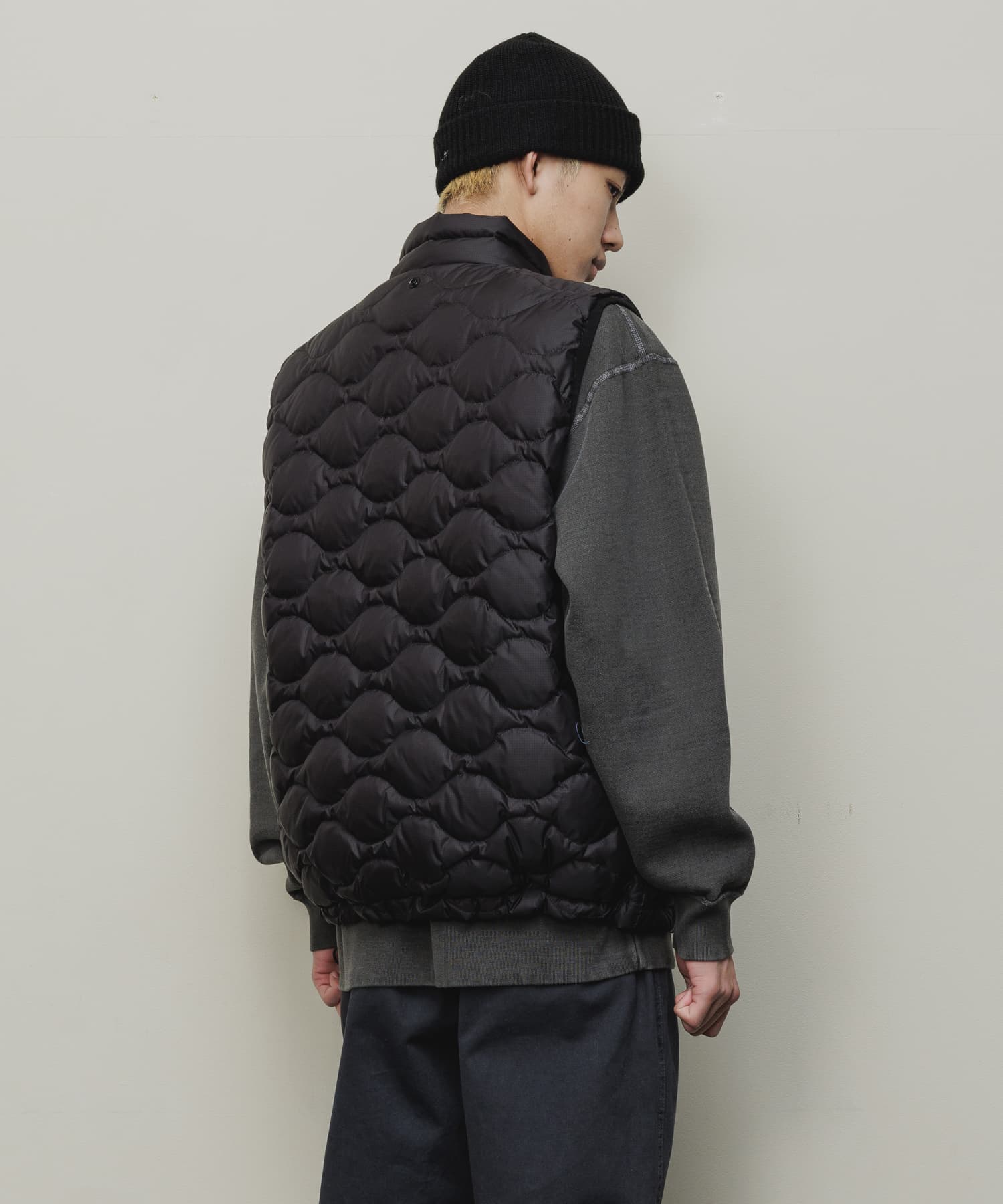 REMOVABLE SLEEVE DOWN JACKET｜BLACK