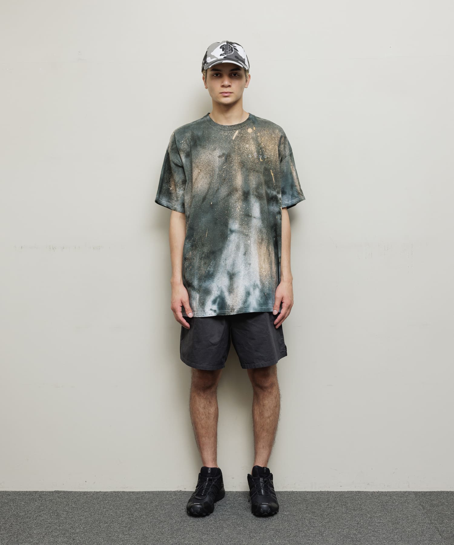 LOGO TIE DYE TEE｜GRAY X BEIGE