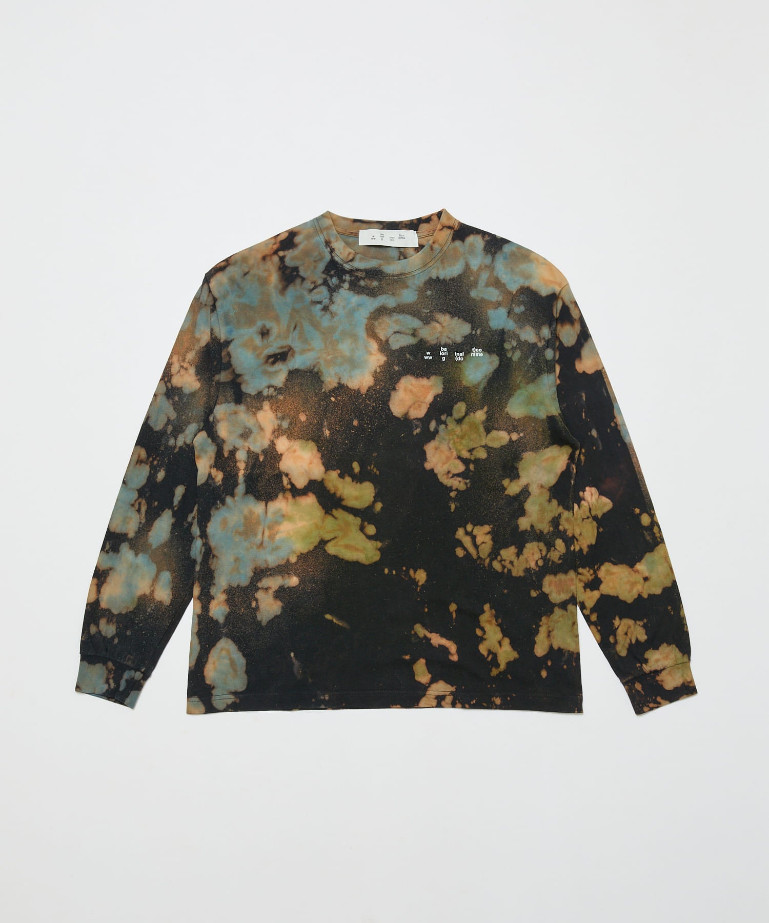 LOGO TIE DYE LS TEE by YUKIDYE｜BLACK