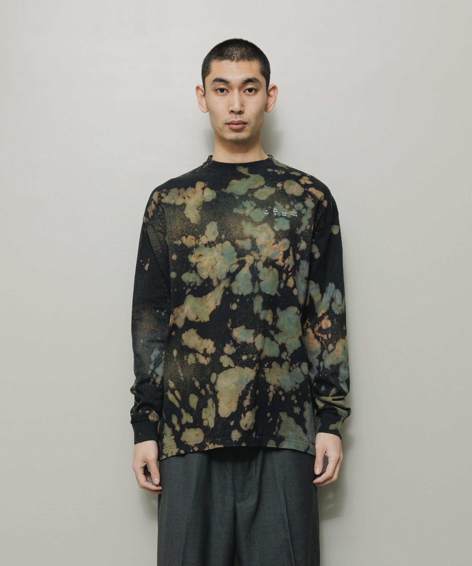 LOGO TIE DYE LS TEE by YUKIDYE｜BLACK