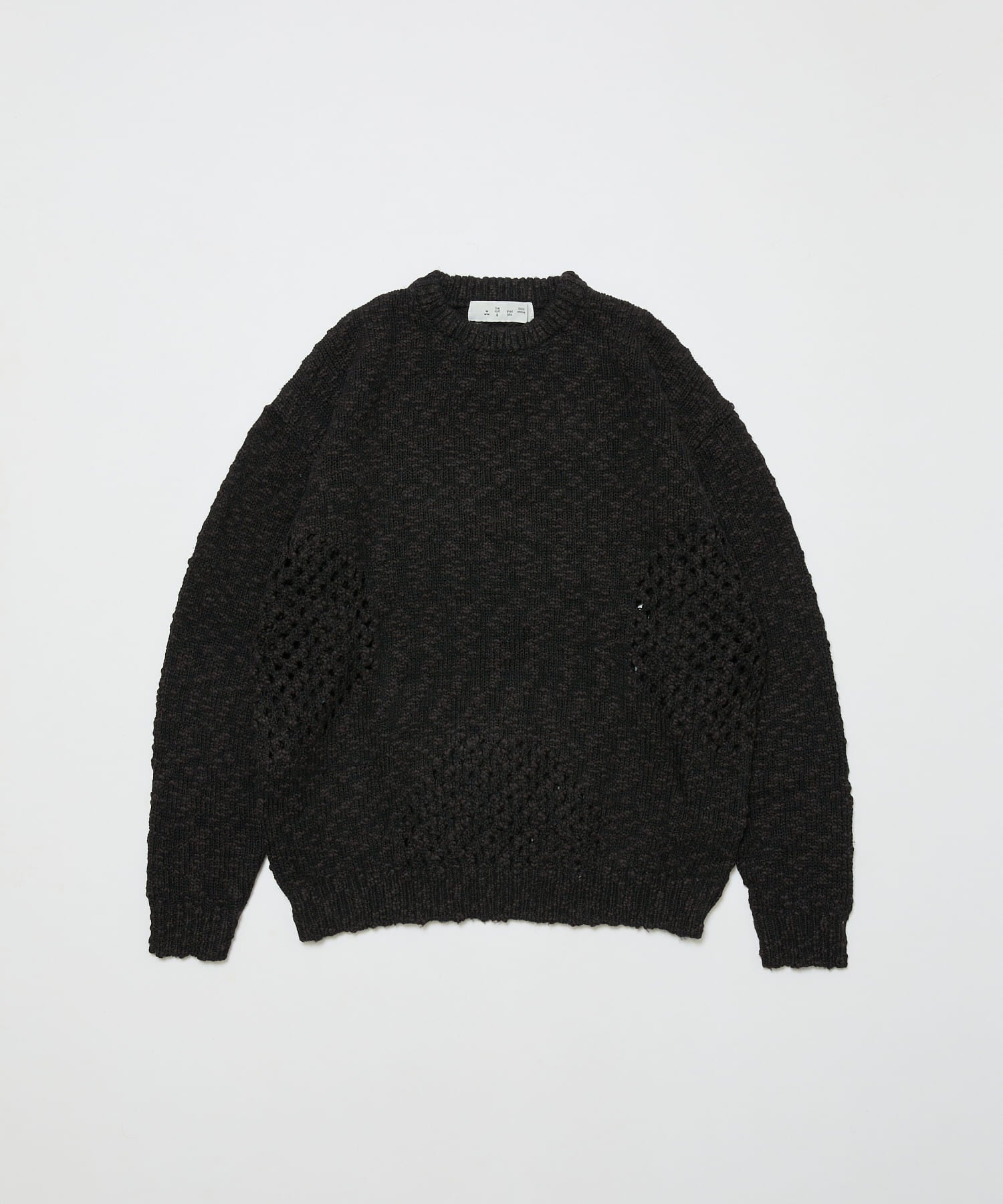 VENTILATION CREWNECK SWEATER｜BLACK