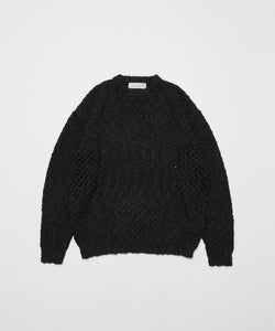 VENTILATION CREWNECK SWEATER｜BLACK