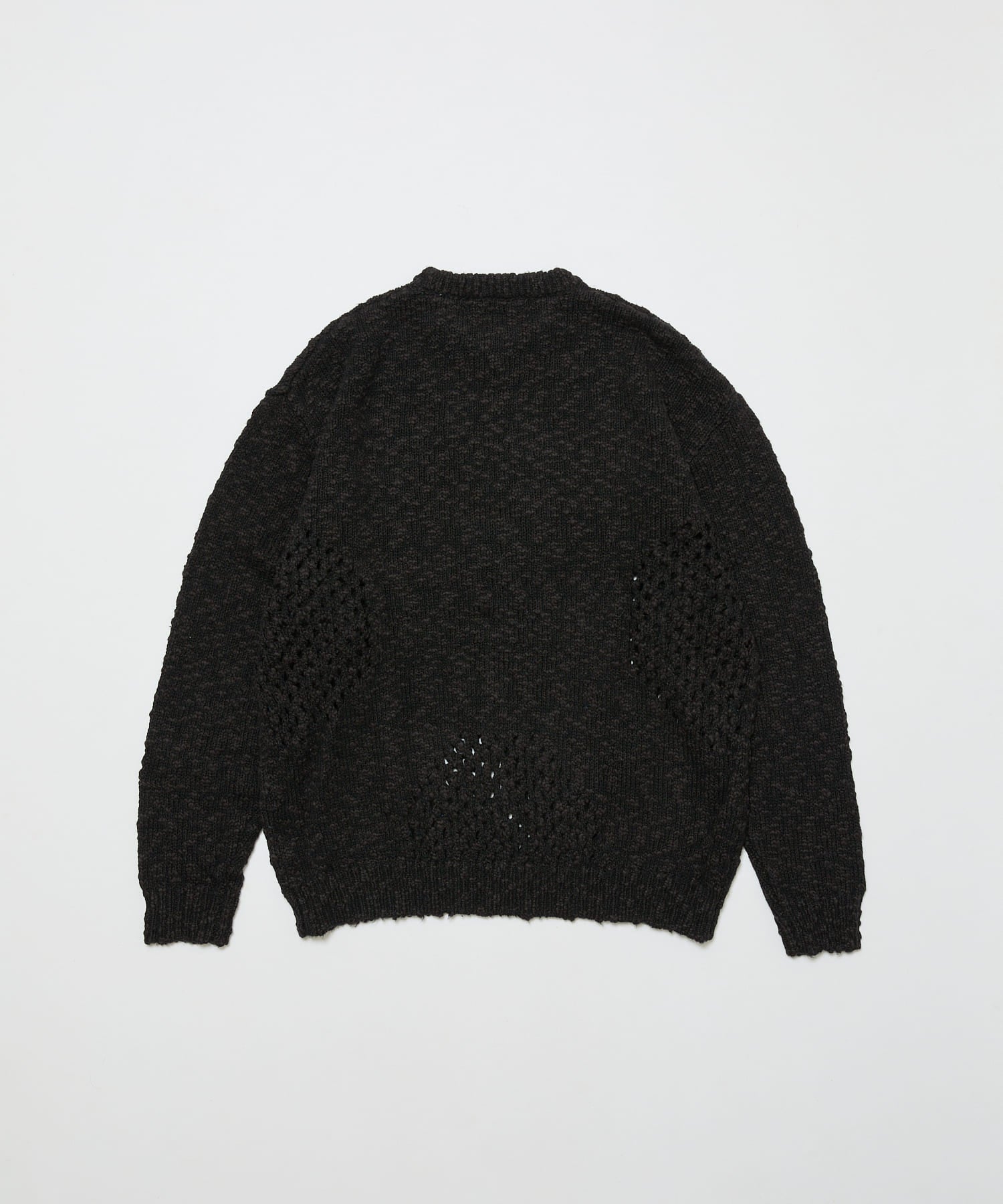 VENTILATION CREWNECK SWEATER｜BLACK
