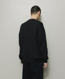 VENTILATION CREWNECK SWEATER｜BLACK