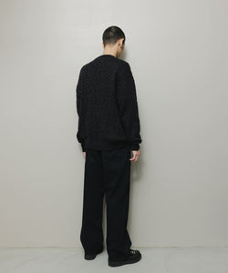VENTILATION CREWNECK SWEATER｜BLACK