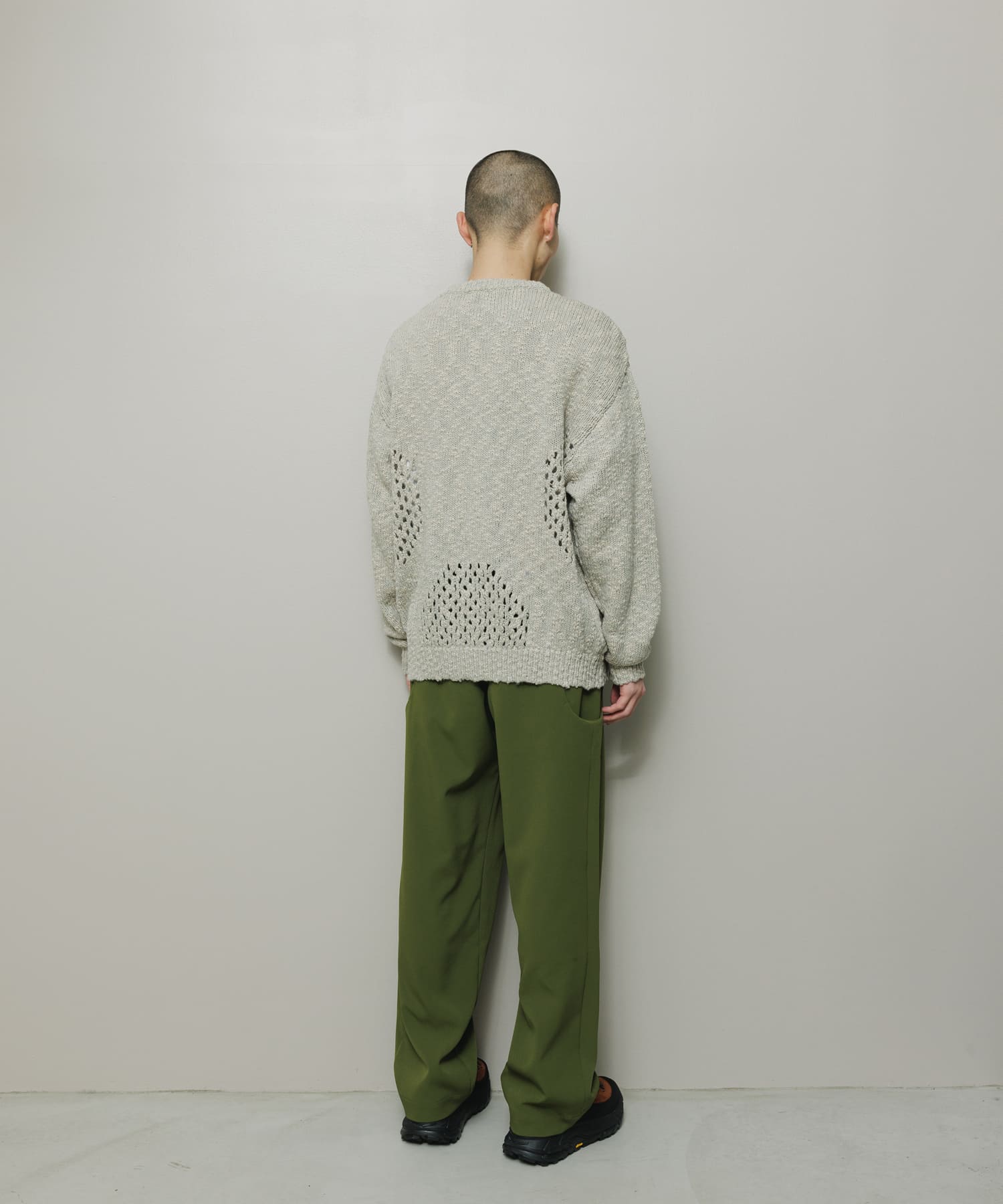 VENTILATION CREWNECK SWEATER｜IVORY