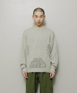 VENTILATION CREWNECK SWEATER｜IVORY