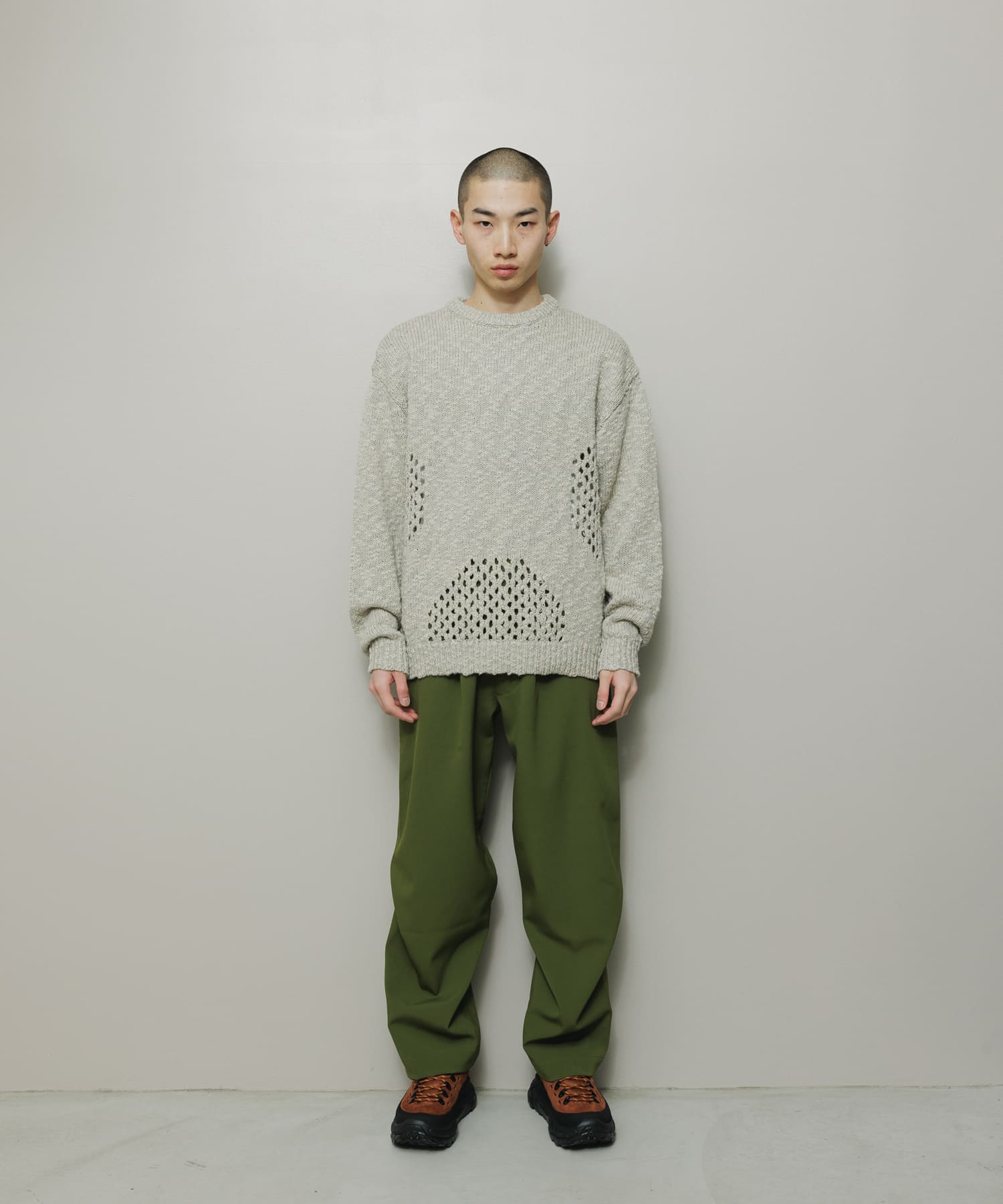 VENTILATION CREWNECK SWEATER｜IVORY