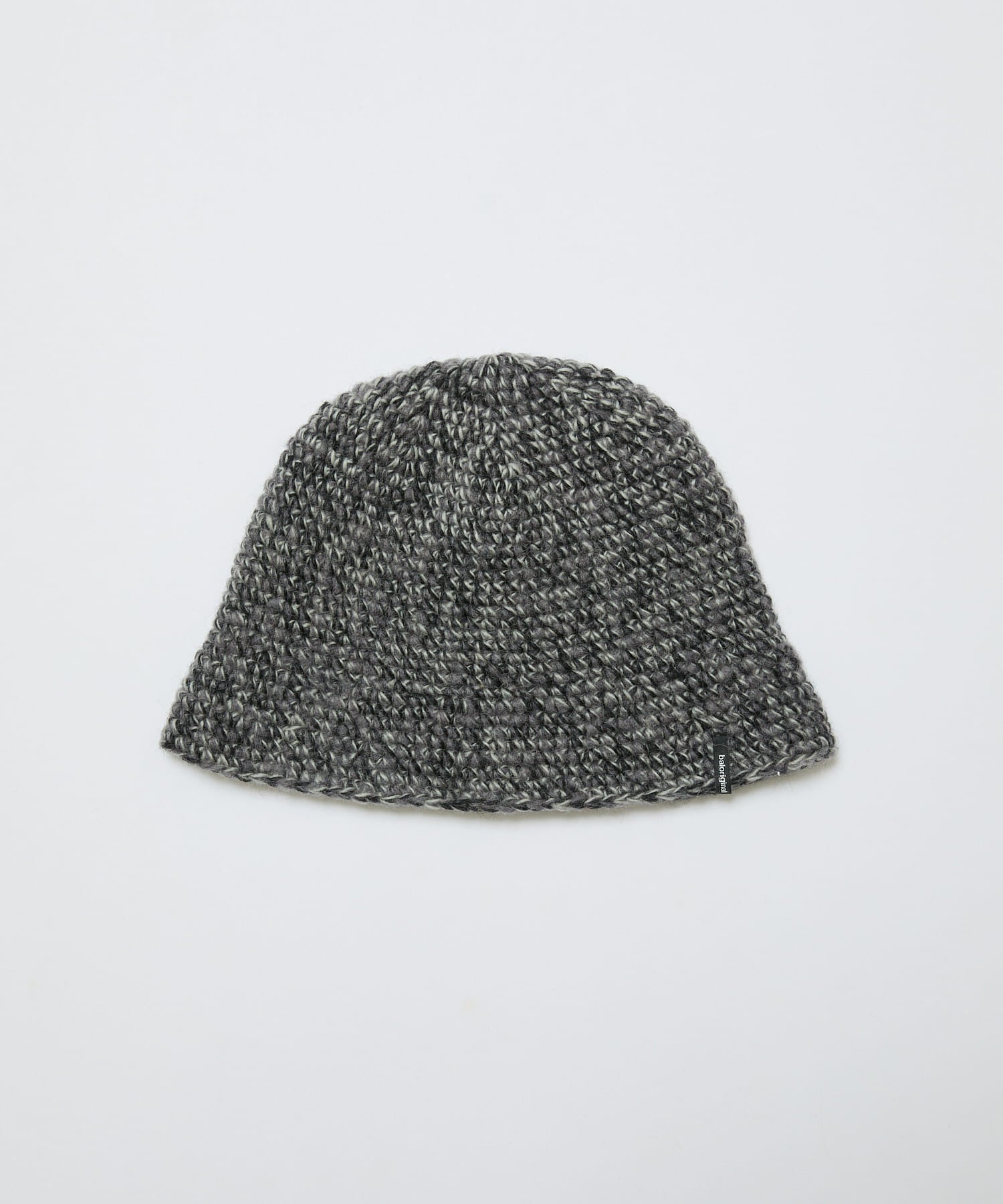 MIXED HAND KNIT BUCKET HAT｜BLACK