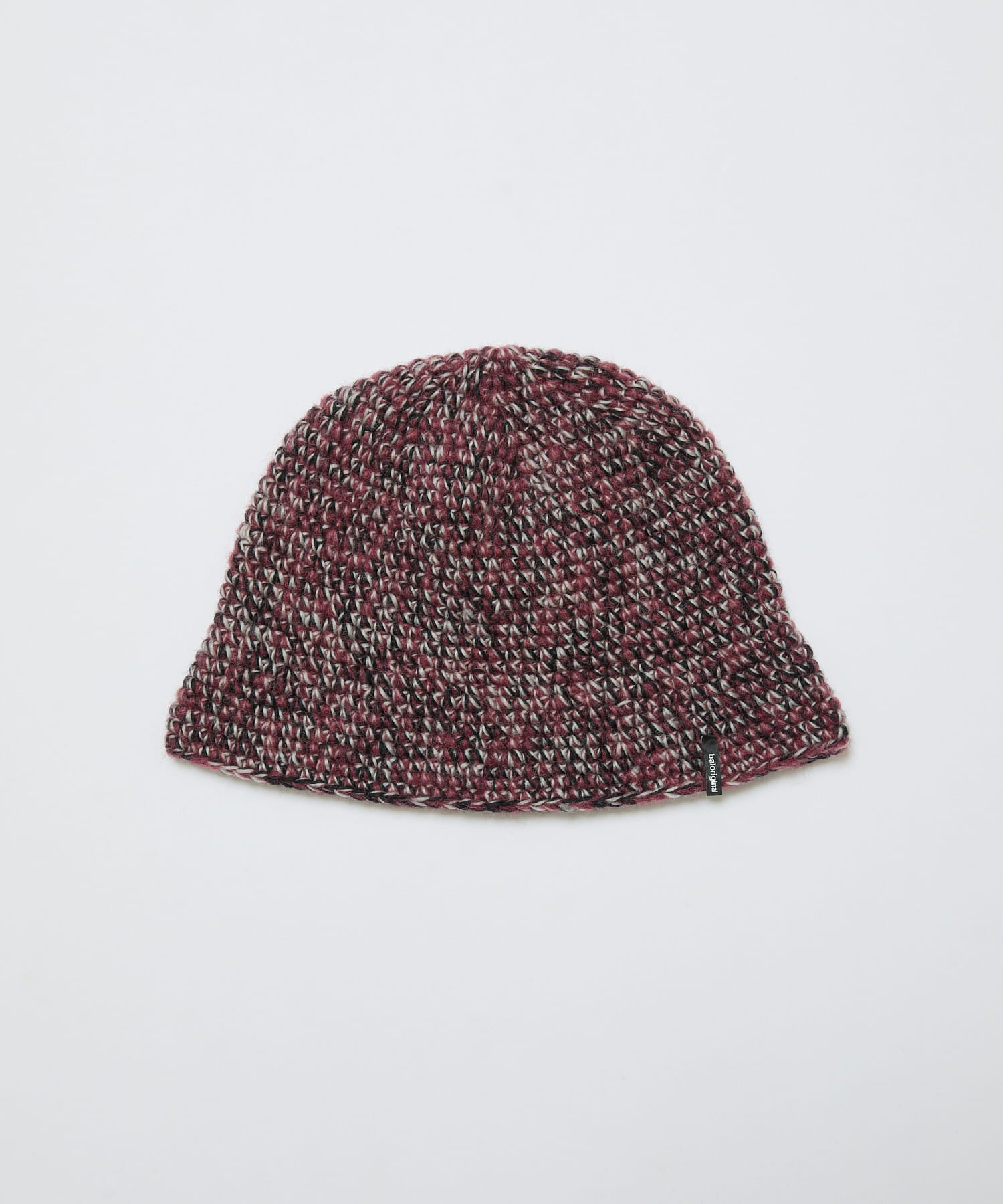MIXED HAND KNIT BUCKET HAT｜BURGUNDY