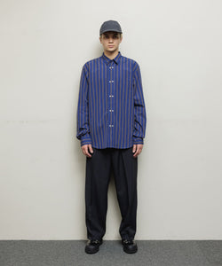 BAL / FARAH FAUX WOOL WIDE TAPERED EASY｜CARBON BLACK