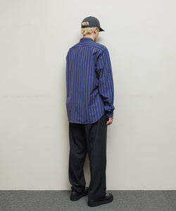 BAL / FARAH FAUX WOOL WIDE TAPERED EASY｜CARBON BLACK