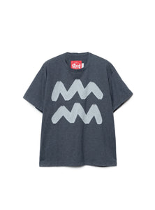 RED LABEL｜PATTERN F-PATCHWORK TEE B｜DARK HEATHER GR X HEATHER GR