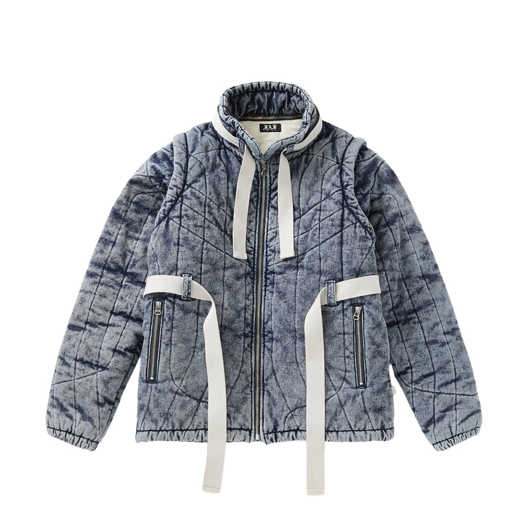 DENIM PUFF JACKET｜BLUE