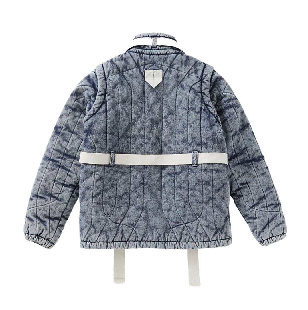 DENIM PUFF JACKET｜BLUE