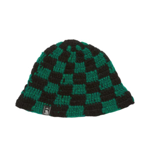 HAND KNIT BUCKET HAT｜GREEN