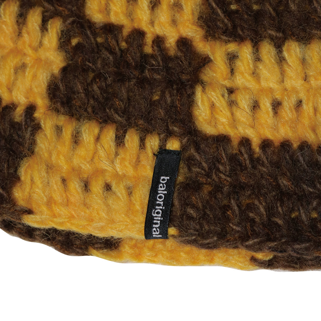 HAND KNIT BUCKET HAT｜BROWN