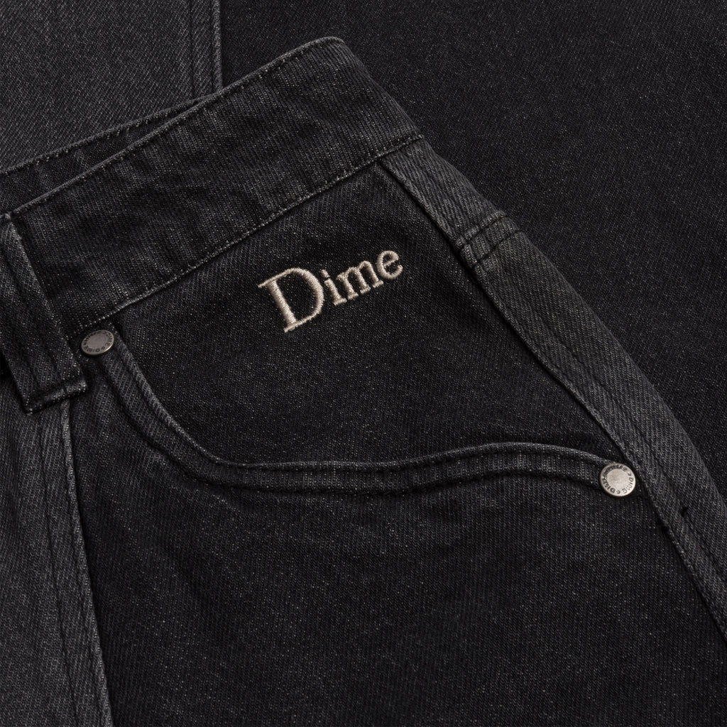 BLOCKED RELAXED DENIM PANTS｜BLACK WASHED