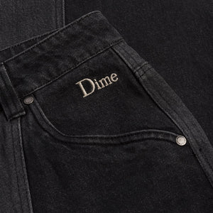 BLOCKED RELAXED DENIM PANTS｜BLACK WASHED