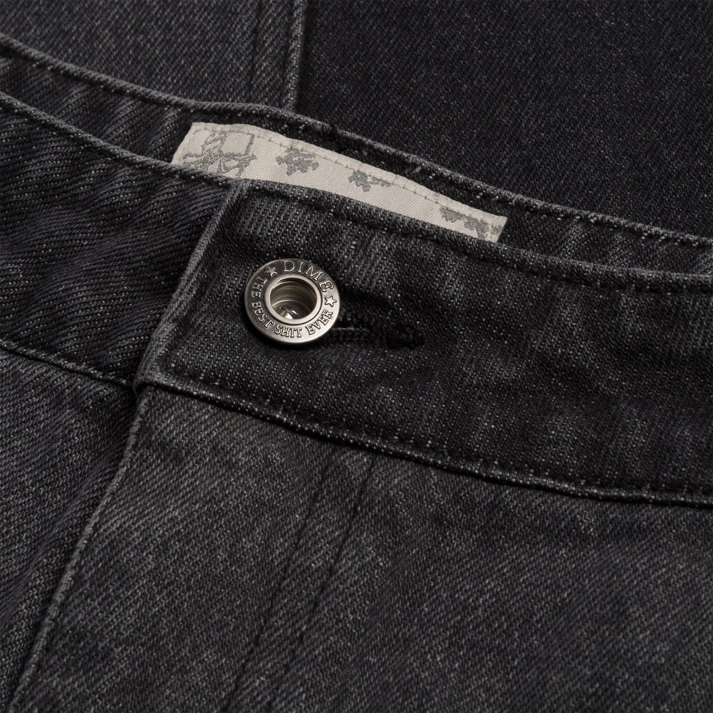 BLOCKED RELAXED DENIM PANTS｜BLACK WASHED