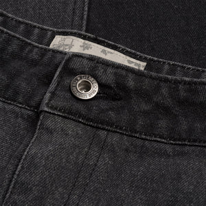 BLOCKED RELAXED DENIM PANTS｜BLACK WASHED