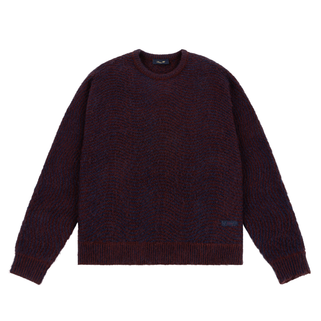MOHAIR WAVE KNIT｜BURGUNDY