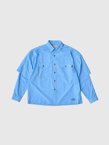 CONVERTIBLE WORK SHIRT｜BLUE