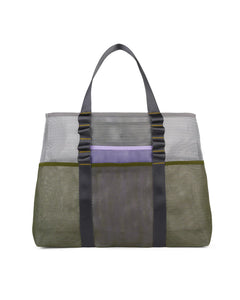 BRAIN DEAD EQUIPMENT MESH TOTE｜WHITE MULTI