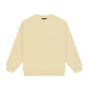 CURSIVE SMALL LOGO CREWNECK｜CLOUD CREAM