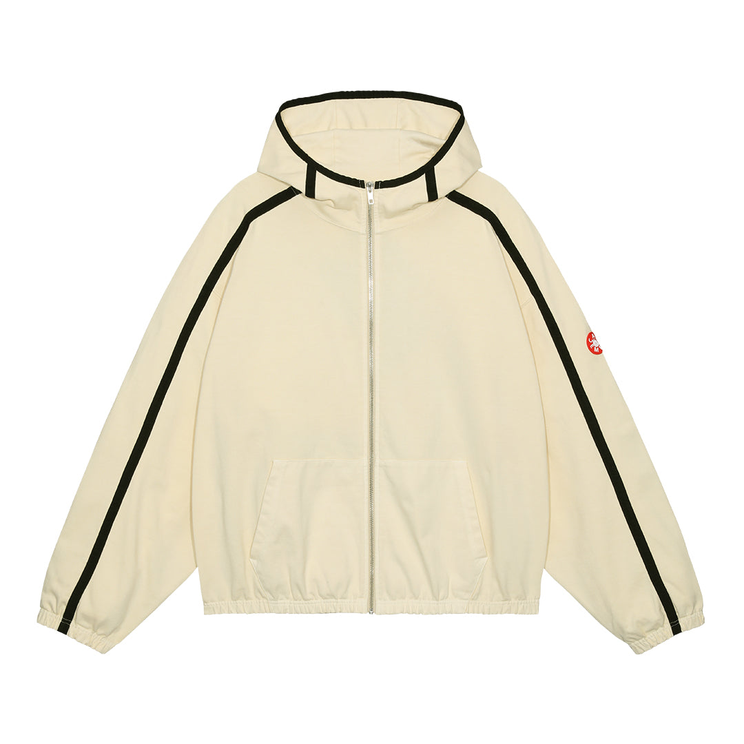 OVERDYE TAPED LIGHT ZIP HOODY